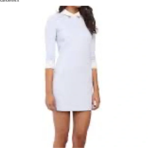 Ted Baker | Dresses | Ted Baker London Pale Blue Currie Lace Collar Tunic  Mini Dress | Poshmark